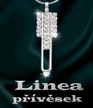 Linea přívěsek - strass stříbřený